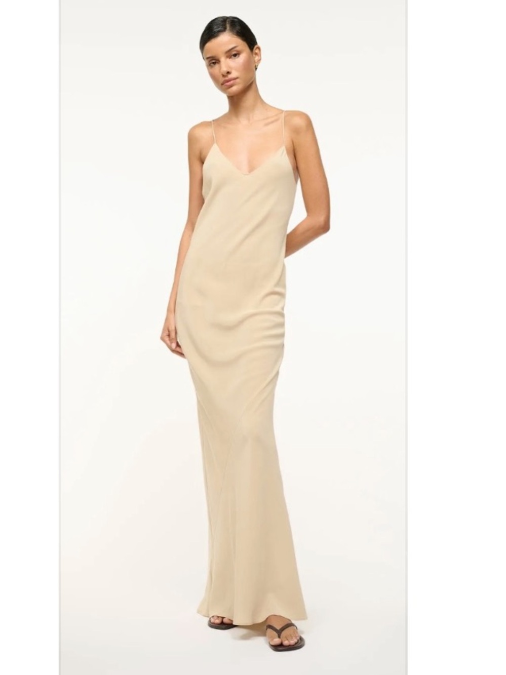 STAUD Milner Silk Slip Dress- Medium.